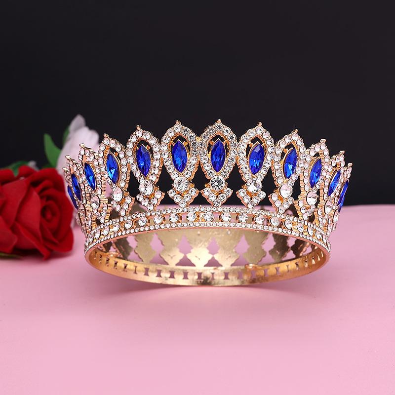 Men's Golden King's Crown Headwear Adult Birthday Crown Halloween Stage Opera Performance Unisex