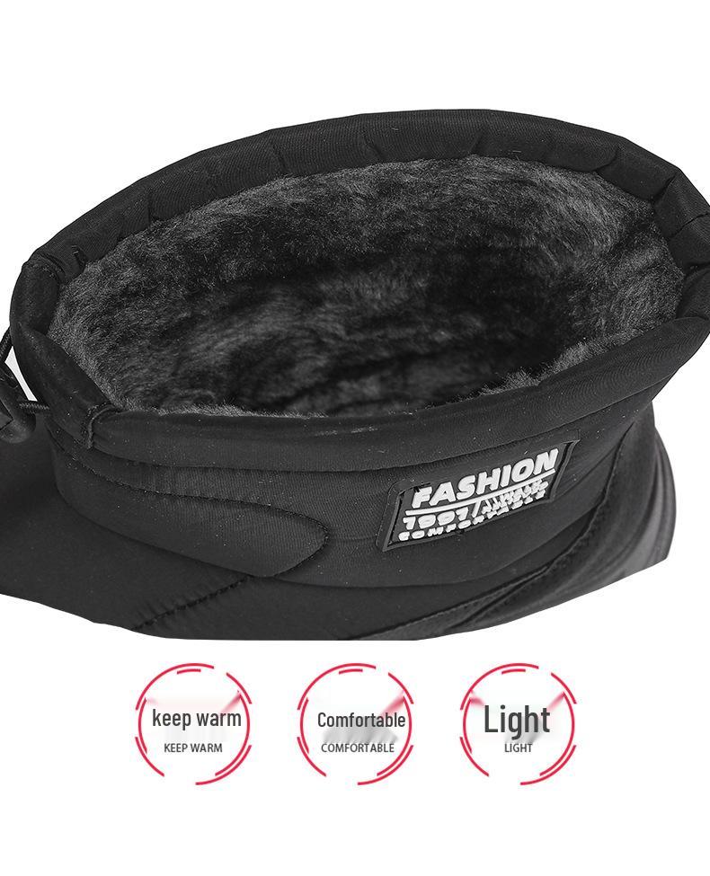 Women's Thick Sole Cotton Boots: High-top, Velvet-lined, Warm Snow Boots