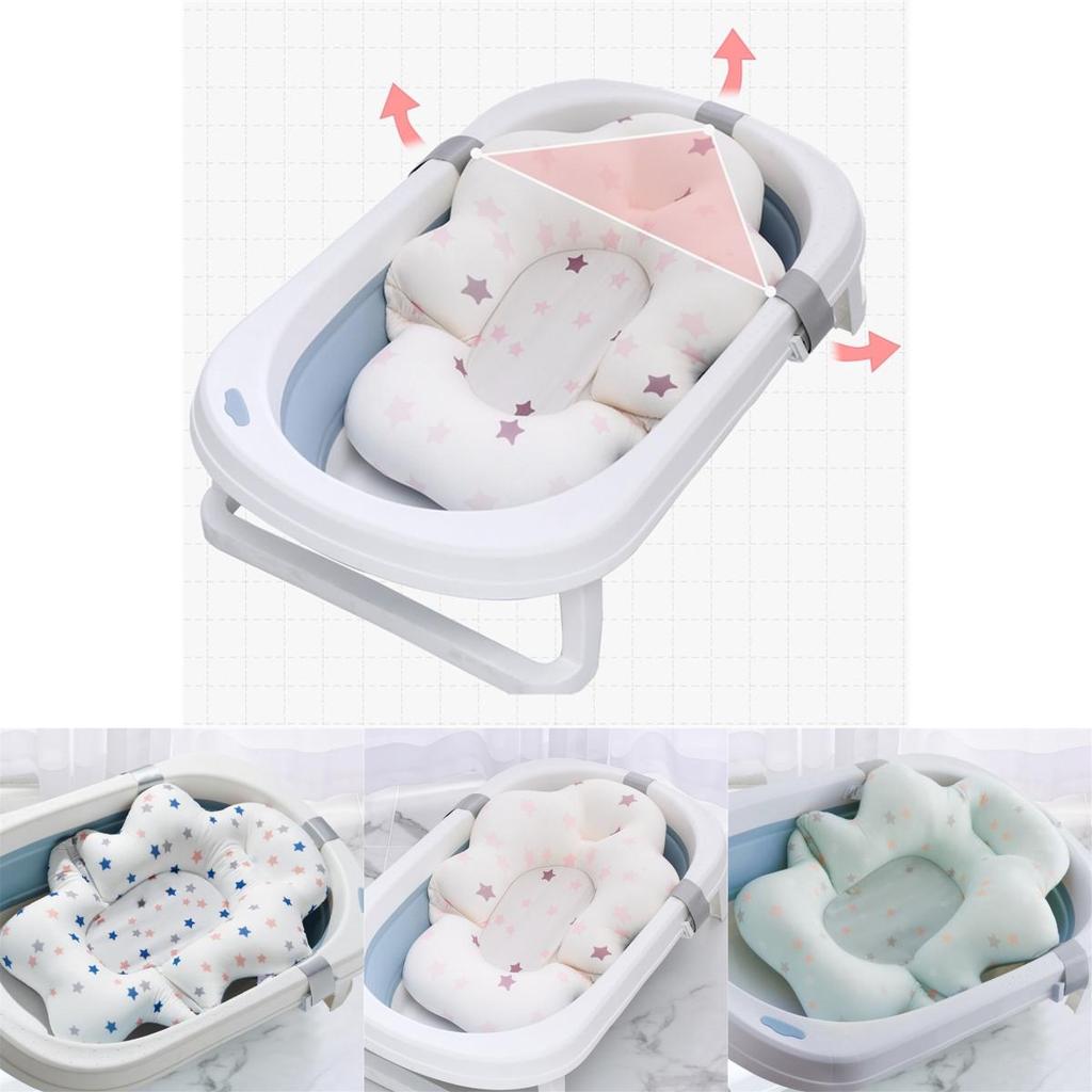Clouds Baby Bath Pad Scientific Spinal Protection Non-slip Mat For Newborns