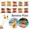 Picnic Party Supplies Cocktail Fork Wooden Dessert Salad Stick Cocktail Pick  Food Cupcake Fruit