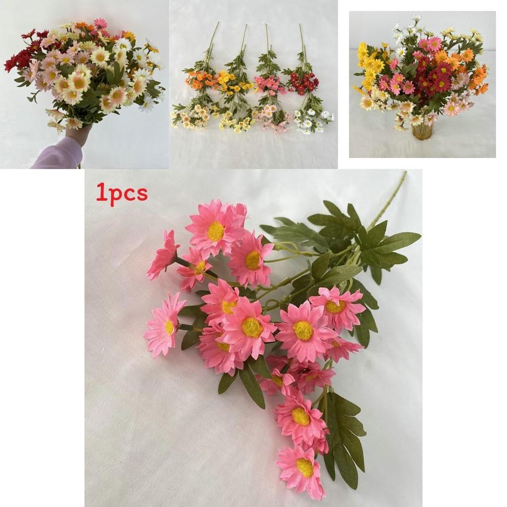 Silk Polish Chamomile 2 Fake Flowers For Wedding Props Home Styling Photography