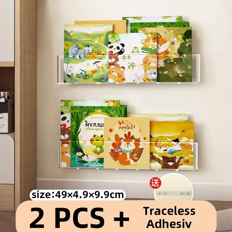 For Organizer Picture Book Display Cabinet Bookshelf Children's Wall Behind The Door Reading Magazine Storage Wall Hanging Books