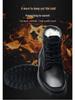 Men's Genuine Leather Snow Boots, Cowhide, Lace-Up Martin Style, Thick Wool for Winter Warmth