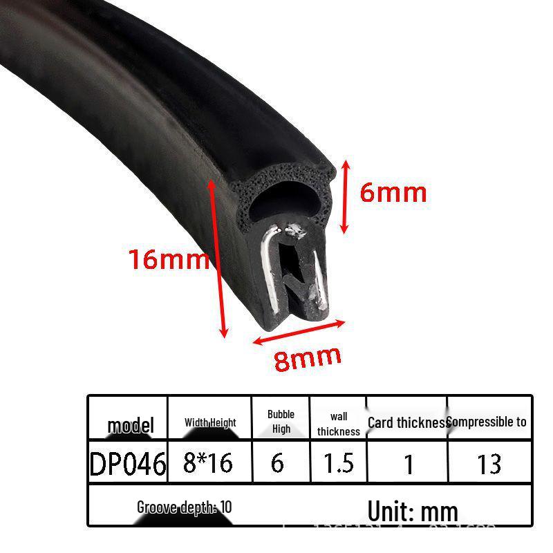 U-förmige Gummi-Schaumstoff-Dichtungsstreifen für Schränke und Autotüren