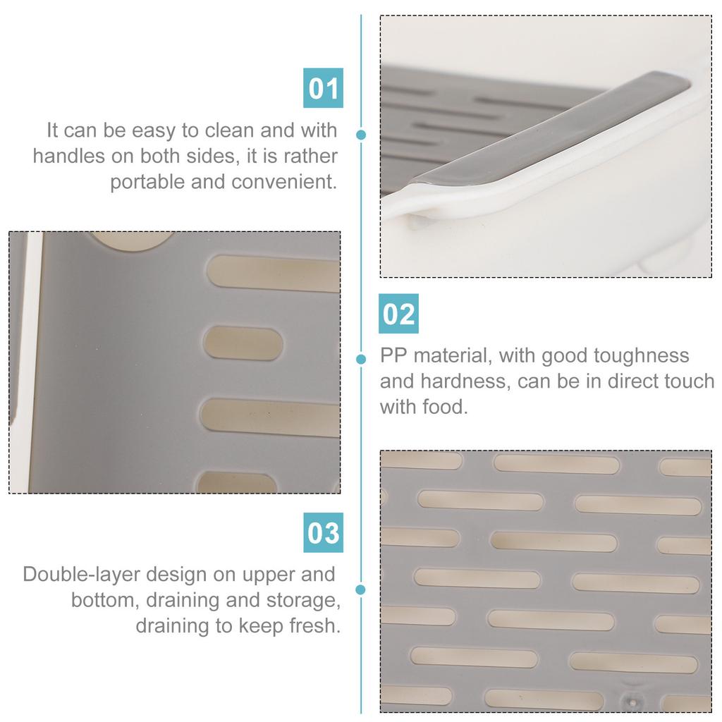 1Pcs Double Layer Drain Tray Premium PP Plastic Dish Drainer Cup Dryer Rack Kitchen Filter Tray for Home Restaurant Use