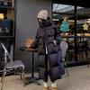 Modas Chaqueta Larga de Invierno para Mujer Abrigos Holgados con Capucha Engrosados Cálidos Chaqueta de Plumón de Pato Blanco de Alta Gama Parkas Abrigo Exterior Ligero
