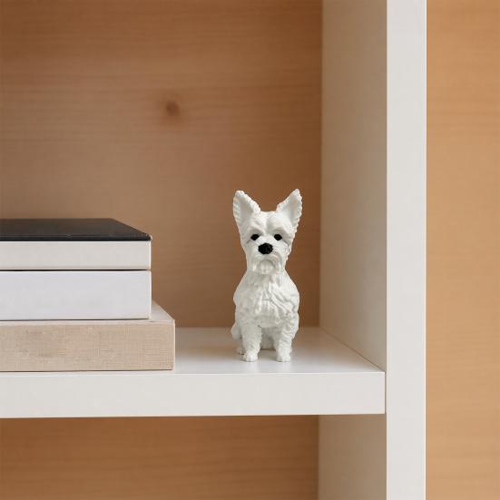 Hunting Dog Statue, Realistic Cute Puppy Figurine for Desk Shelf Decor, 3D Printed Craft Ornament for Home Office, Pet Lover Gift