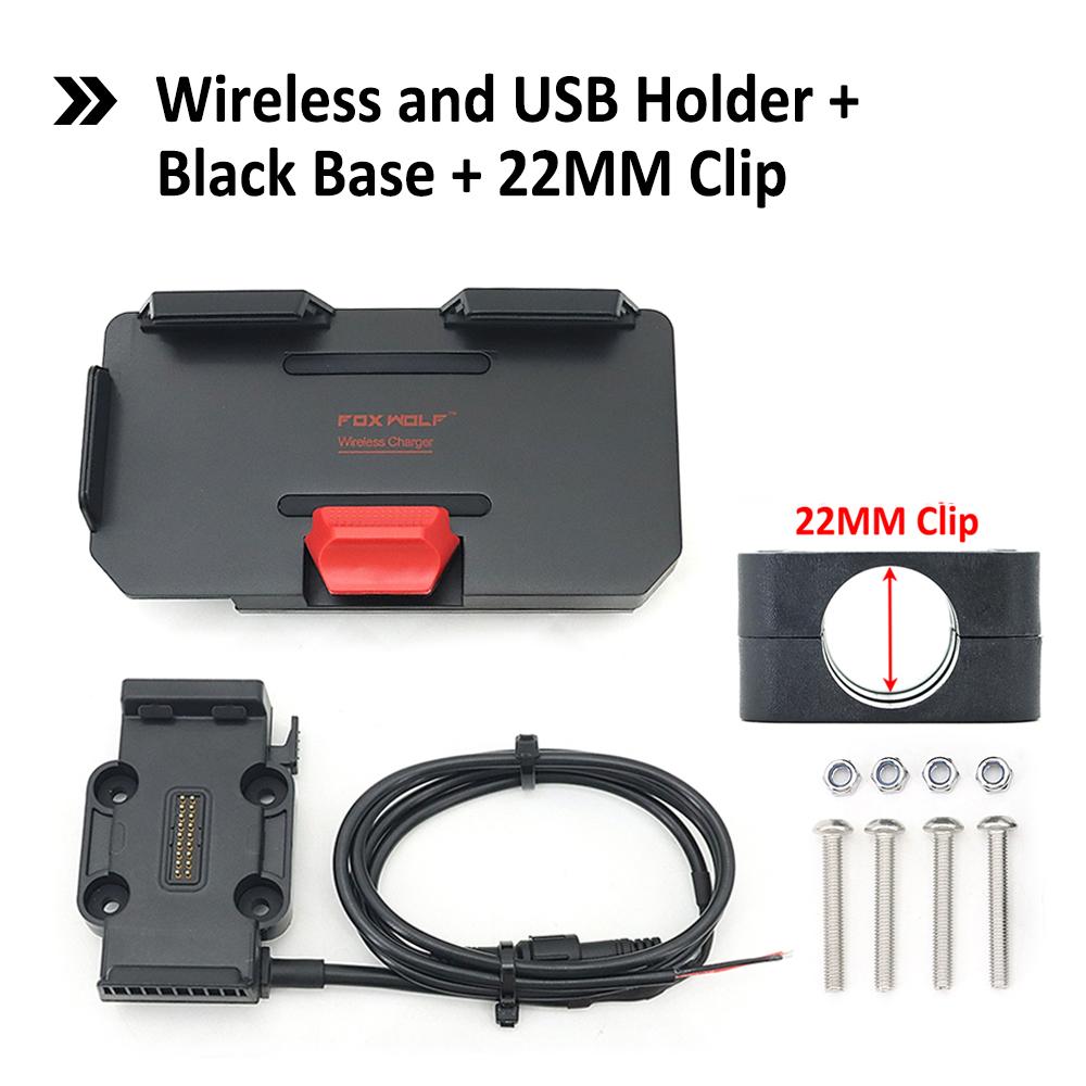 Pentru Încărcare Wireless Toate Motocicletele Suport Telefon Navigație Bază 12mm 16mm 22mm Ghidon Roll Bar R1250GS CRF1100L F900XR R18
