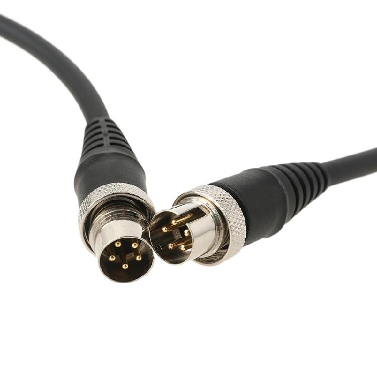 Metal Detector Spring Power Cable Black for GFX7000 4500 5000 Power Cord 1 Meter