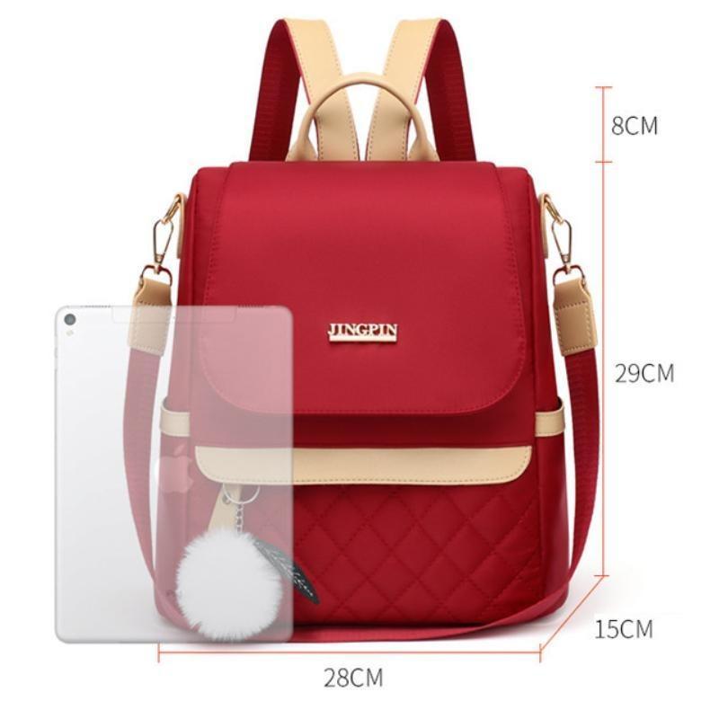 Mochila Antirrobo de Moda para Mujer, Mochila de Viaje de Gran Capacidad de un Solo Hombro, Bolso de Compras de Color Sólido, Mochilas Escolares para Adolescentes