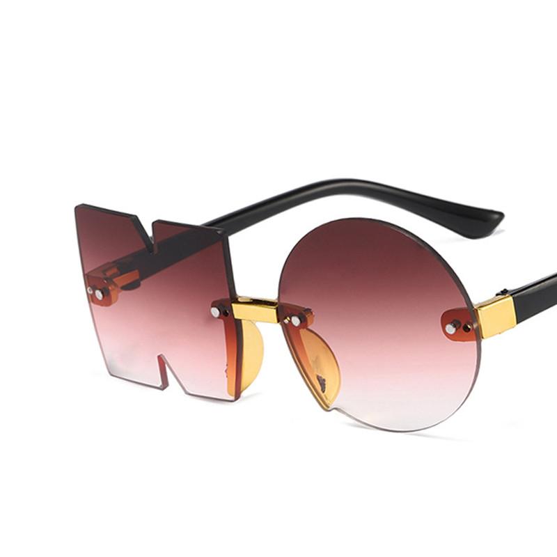 Fashion UV4 Letter Sunglasses Colorful Luxury Kids Sun Glasses Trend Shades for Girls Boys Streetwear Eyewear as the photo