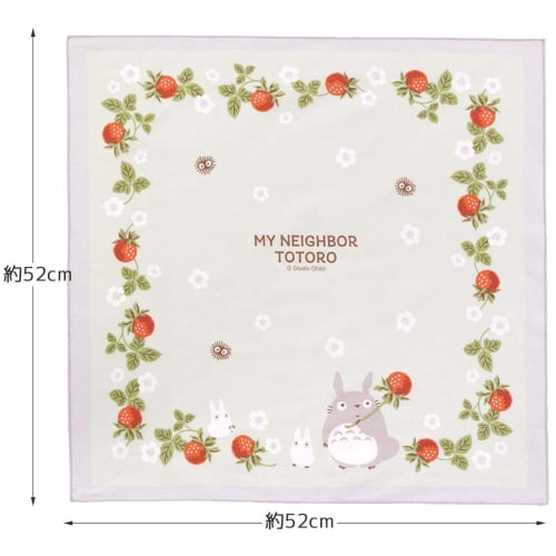 Skater Lunch Cross Large 52 X 52cm My Neighbor Totoro Strawberry Made In Japan KB56