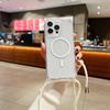 Strap Case For iPhone 15 14 13 12 17 Pro Max 16 Plus Magsafe Crossbody Lanyard Shockproof Clear Magnetic Wireless Charging Cover