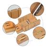Scatola Stampo per Sapone in Legno e Set Tagliere per Sapone Stampo Rettangolare in Silicone con Scatola in Legno