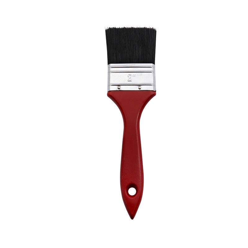 1-6 Inch Red Handle Hog Bristle Paint Brush, Durable & Shed-Resistant