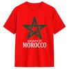 Kingdom Of Morocco Flag TShirts Men  Casual 100 Cotton Tees O Neck Short Sleeve T Shirts UniqueClothes
