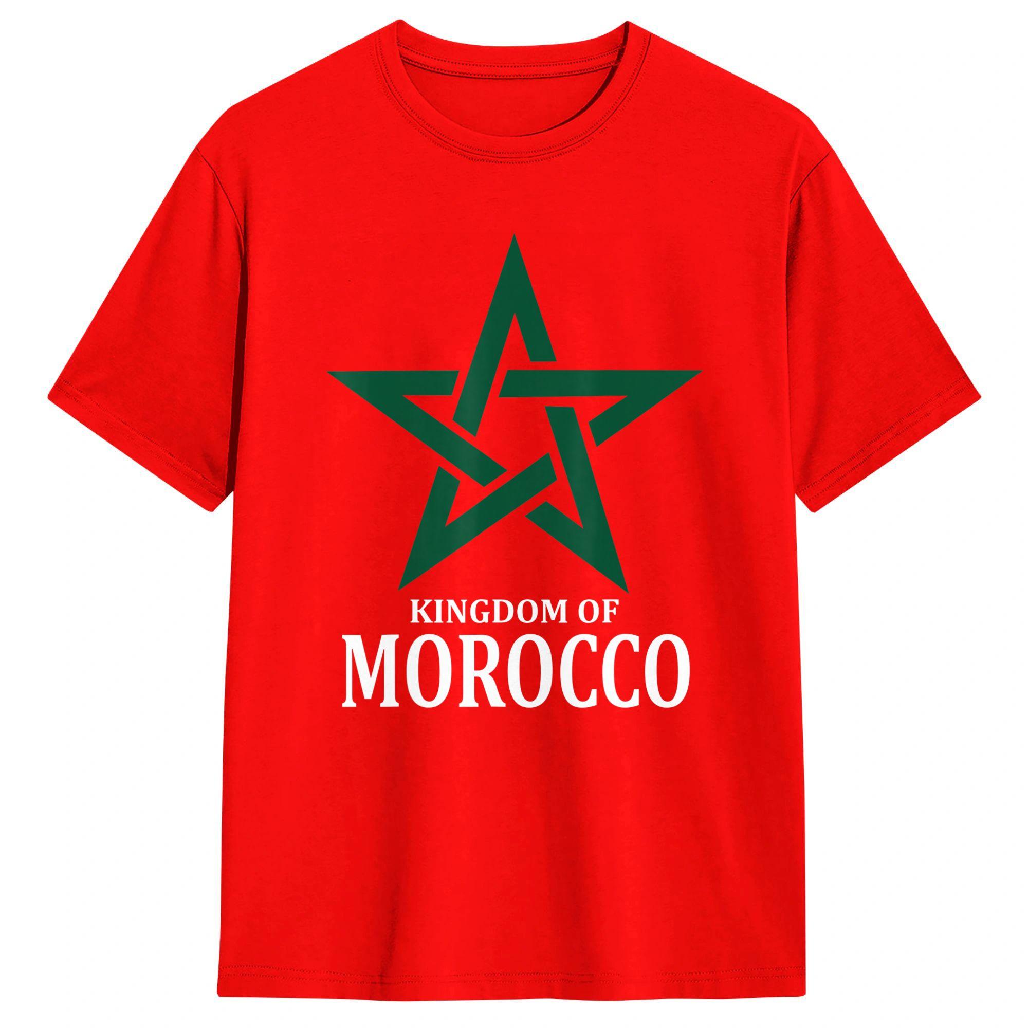 

Kingdom Of Morocco Flag TShirts Men Casual 100 Cotton Tees O Neck Short Sleeve T Shirts UniqueClothes S