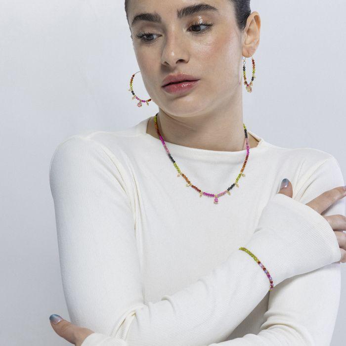 Bracelet - LUXENTER - Neros - Argent 925 - Or jaune 18K - Préhenite