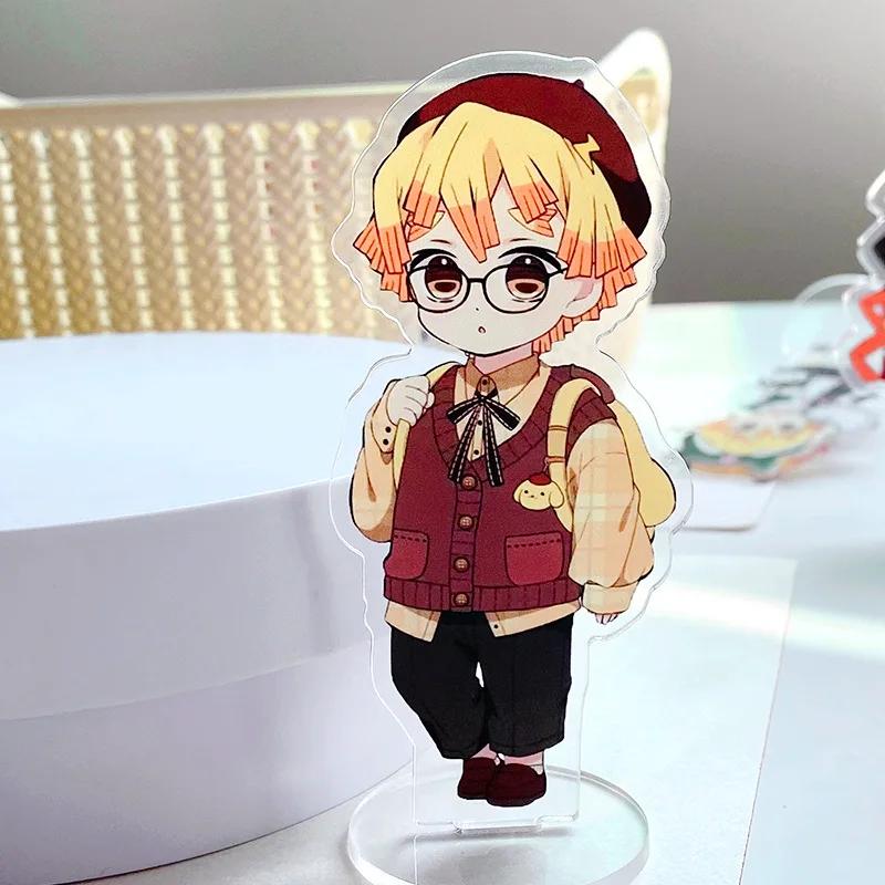 Demon Slayer Anime Peripheral Cute Acrylic Model Sign Kimetsu No Yaiba Zenitsu Nezuko Desktop Kawaii Office Desk Ornament Gift