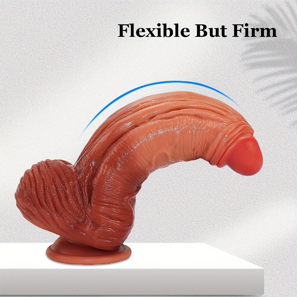 Extra velká silikonová G-bodová hračka v tělové barvě, 9,84 palce s přechodovou barvou, vodotěsná, bez lubrikace, nevyžaduje baterie, ruční a anální sexuální hračka pro páry