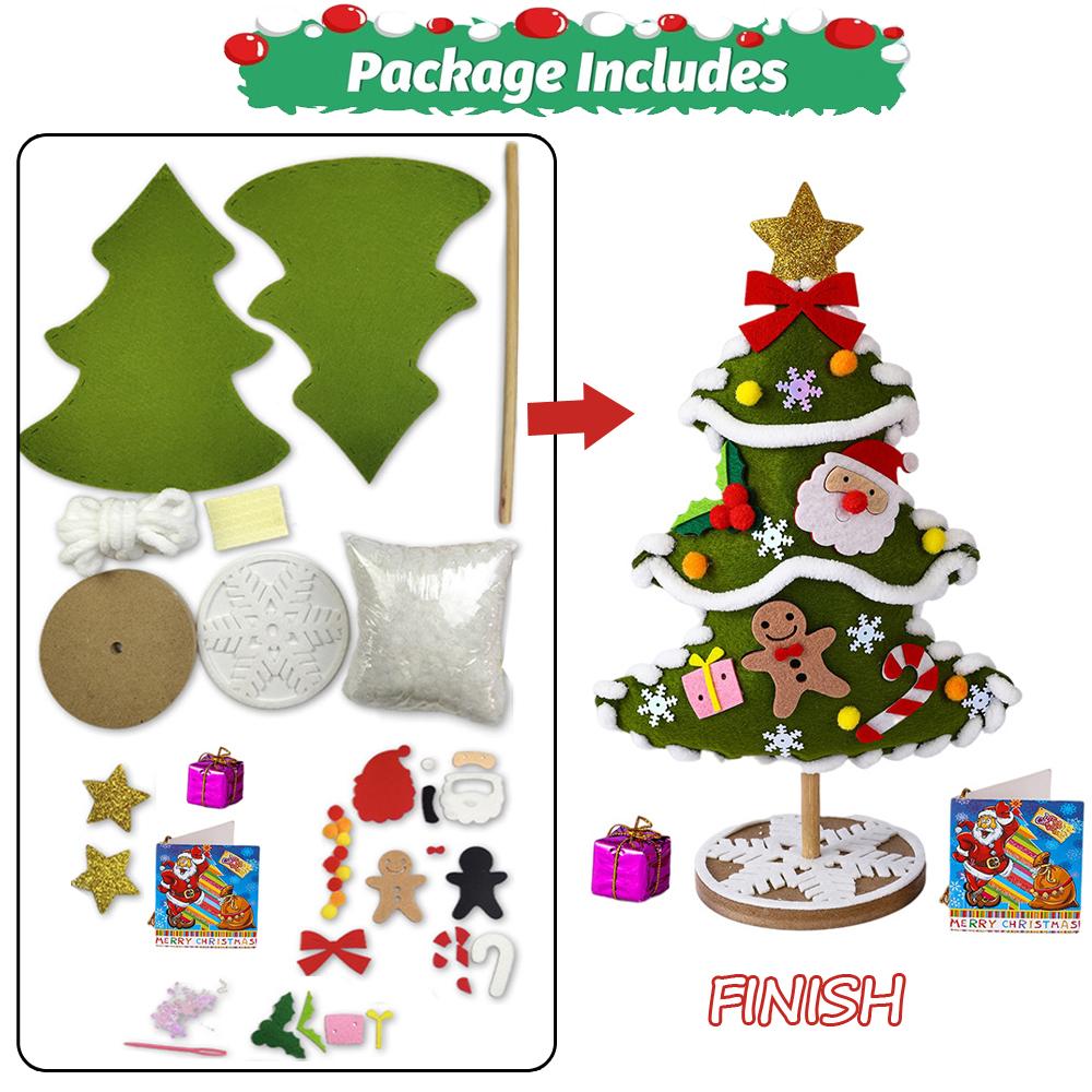 Christmas Tree Crafts Kits for Children DIY Christmas Decoration Handmade Toys Puzzle Craft Kit Toys Christmas Gifts for Kids