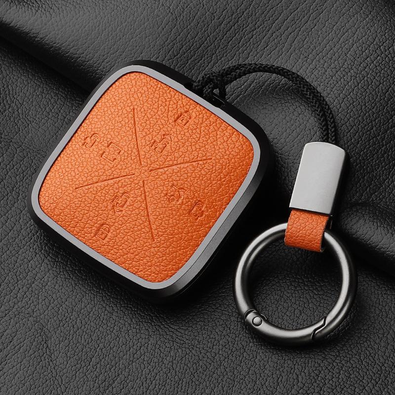 8 Button Aluminum Alloy Goatskin Car Key Case Cover For Zeekr X 001 009 2022 2023 Car Key Case Protect Fob