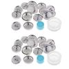 20 Pcs DIY Buttons With Loop Blank Back Cover