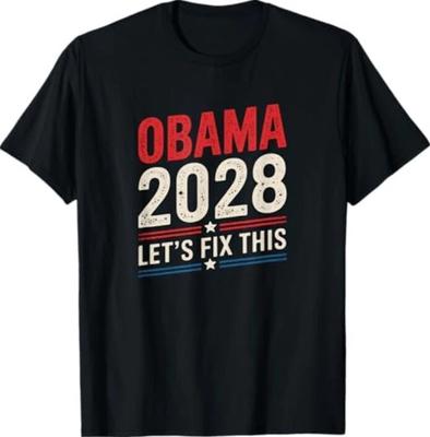 Obama Vintage Retro Patriotic 2028 Political Protest Rally T-Shirt