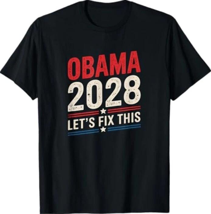 Obama Vintage Retro Patriotic 2028 Political Protest Rally T-Shirt 4XL