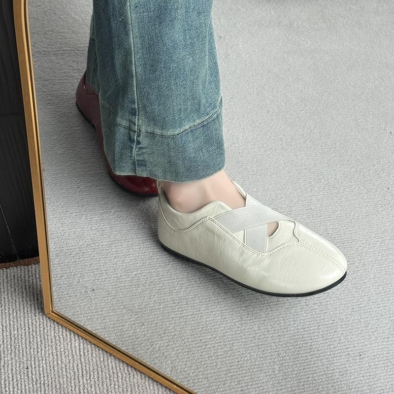 Fashion Round Toe Women's Flats Shoes Fashion Casual Designer Elegant Loafer 2025 New Brand Soft Women Single Shoes Zapatillas De Mujer