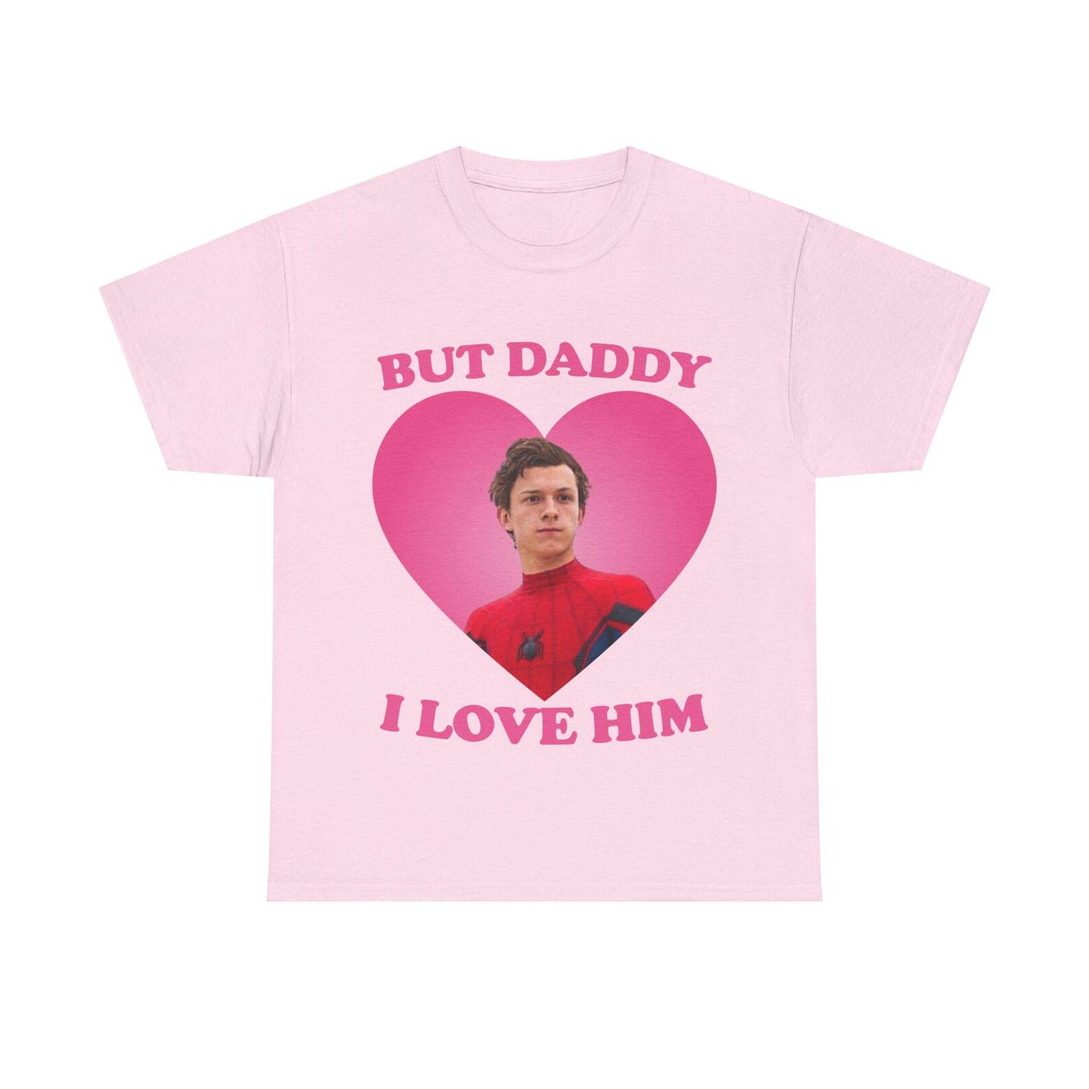 I love him spider-man pink hearT-Shirt 4XL