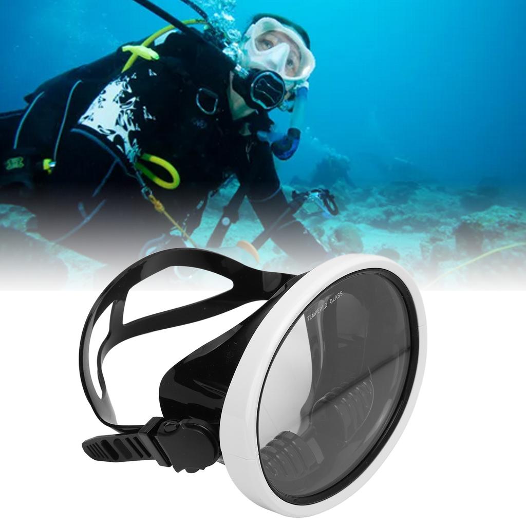   Diving Goggles Tempered Glass Lens Waterproof HD 180 Degree Panoramic Field Of View Snorkeling Silicone Diving Goggles for Swimming Adults