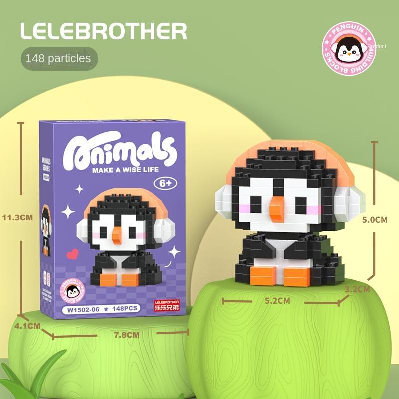 

Креативные строительные блоки, умные животные, лев, хомяк, пингвин, модель, игрушки «сделай сам» для детей, подарок для девочек Clever Penguin-148Pcs