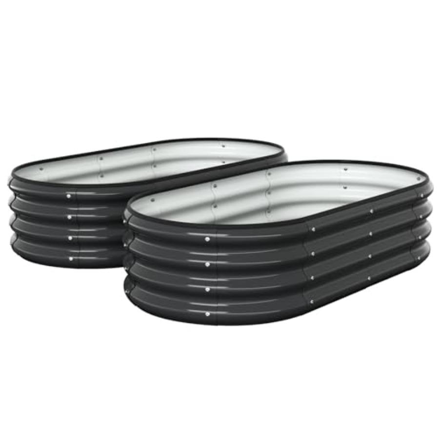 

4X2X1 FT Oval Raised Garden Bed Metal Planter Box for Outdoor Gardening Easy Assembly Raised Bed for Vegetables Fruits Flowers United States