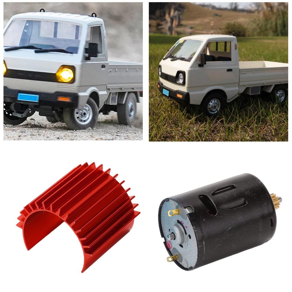 Cryfokt 370 Motor for WPL D12 RC Car, Reliable Performance, Heat-Resistant Engine, Ideal for Hobbies and Enthusiasts (Red)