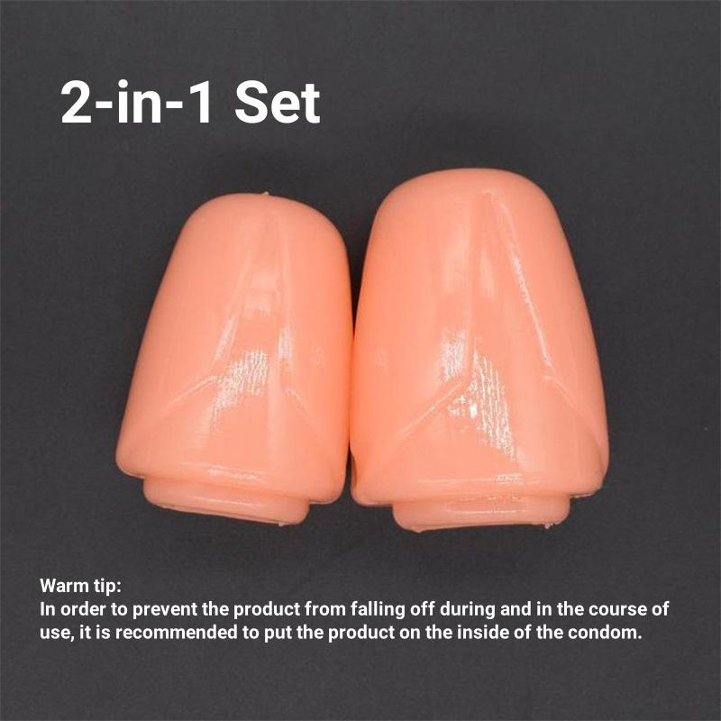 2pcs Bold Penis Sleeves Lasting Glans Extender Condom Delay Cock Ring Sheath Sex Toys for Man