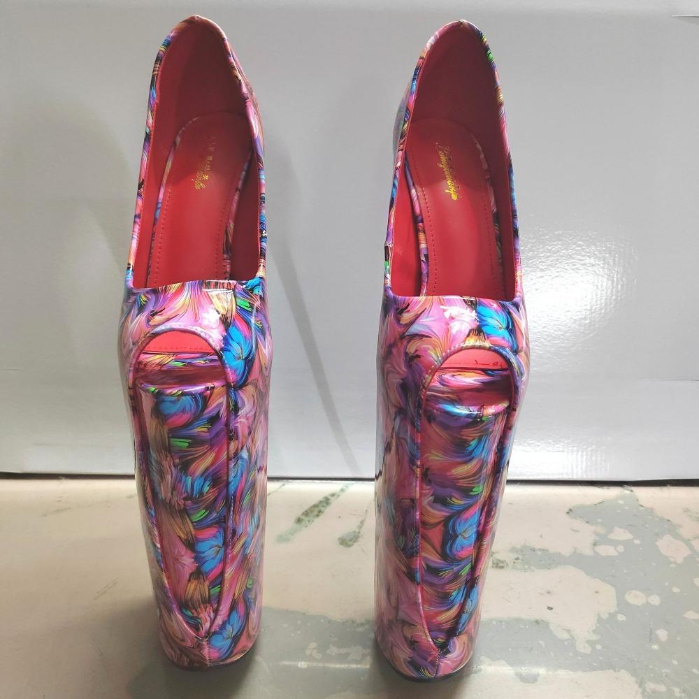 Sexy Damenschuhe Sommersandalen Stiletto 20CM Plateau Pole Dance Schuhe Runde Zehen Peep Toe Plus Size