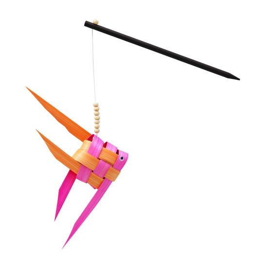 Hand-Woven Goldfish Lantern DIY Handcrafted Hand Held Bamboo Fish Lantern for Chinese Spring Festival Mid-Autumn Hanfu Cosplay