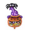 5Pcs Skull Motif Aluminum Foil Balloons Ghost Design Air Inflatable Balloons  Halloween Party