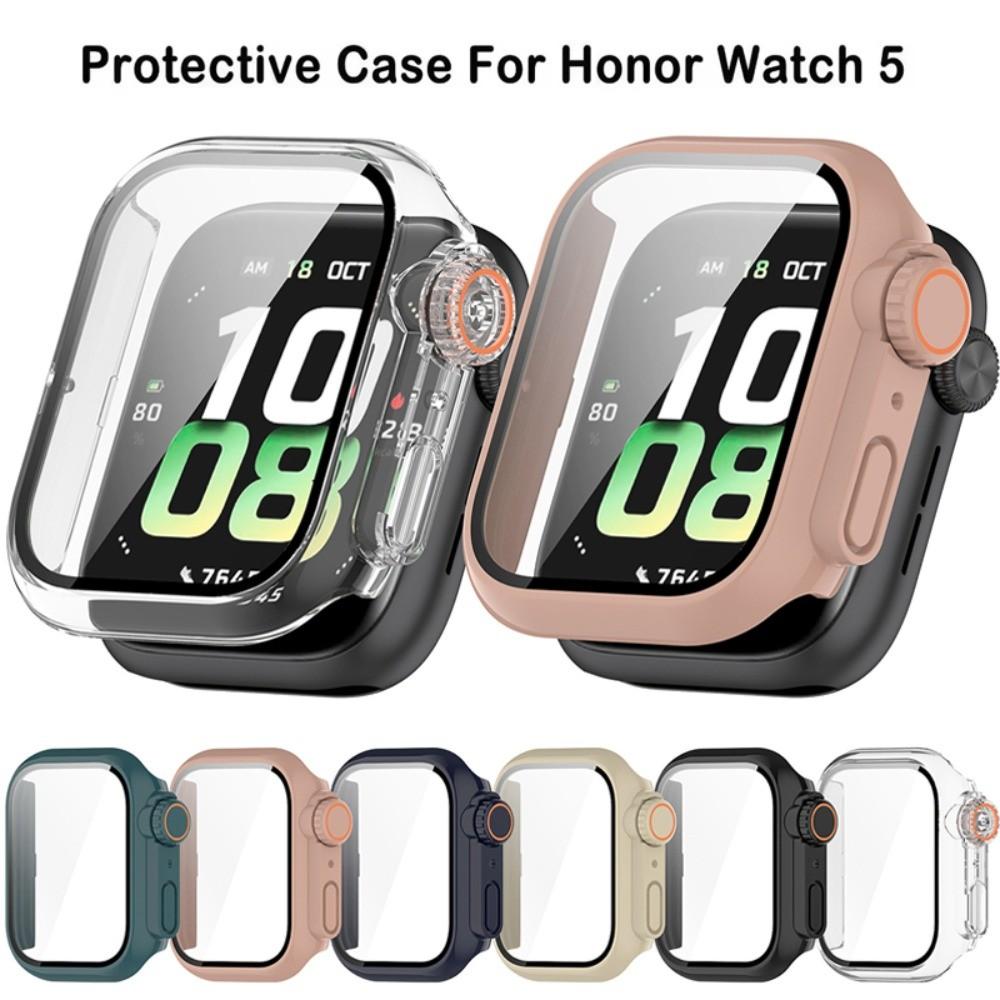 PC+Tempered Glass Case for Honor Watch 5 Smart Watch Strap Protective Cover Bumper Honor Watch5 Screen Protector Accessories