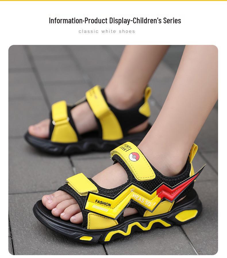 Boys' Summer Sandals 2025 - Soft Sole, Non-Slip, Odor-Resistant Beach Shoes with Shock Absorption, Perfect for Kids