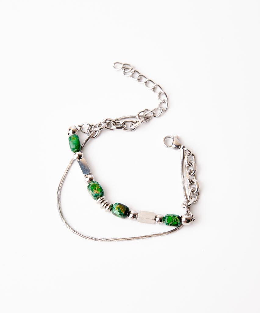 Dwse Paris Green Stone Bracelet