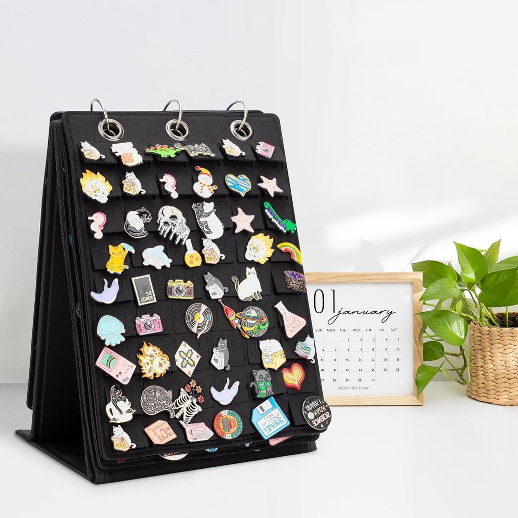 Badge Display Stand Felt Pin Organizer Enamel Brooch Storage Decorative Display For Pins Badges Collectibles And More Ideal For Home Office Or Gifts
