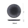 Steak plate plate Household creative black sushi Commercial Japanese food Dim sum flat plate breakfast dishes and plates sets