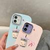 For iPhone 15 14 13 11ProMax 14 15 16 Samsung S25 S24 S23 S22 Redmi 10 13 14C Cartoon Black Cat Silver Edge Soft Liquid Silicone Protective Casing