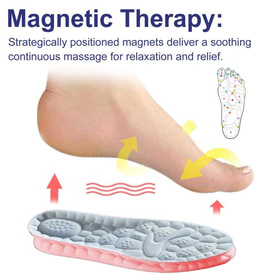 Yousheng 1 Pair 4D Elastic Cloud Breathable Soft Foam Sole Arch Support Shock Absorption Lightweight Sports Insole