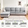 Jacquard Stretch Fabric Sofa Cover Plain Seat Couch Covers for Sofa Living Room Removable Seat Case Chaise Lounge Slipcover Pets