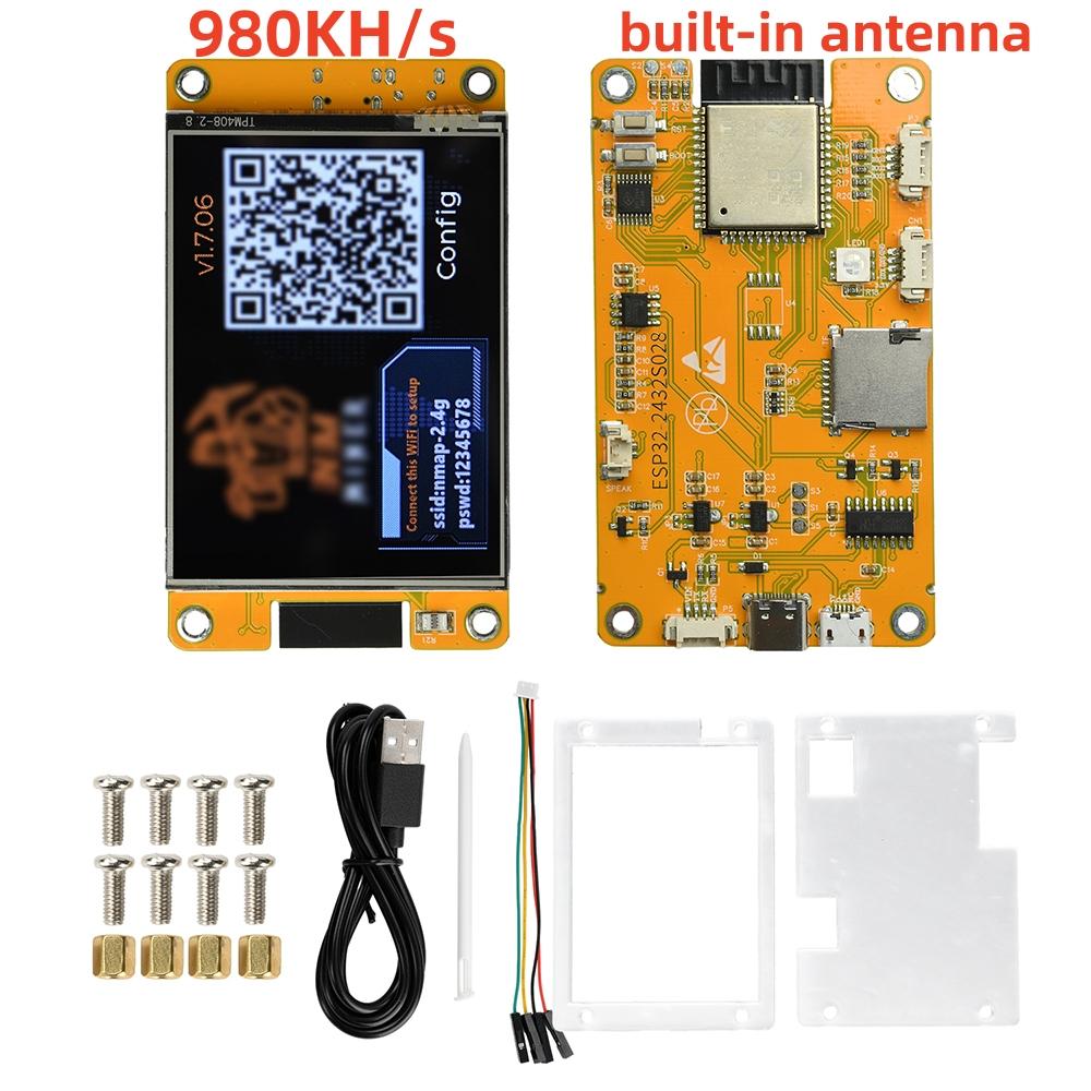 NMMiner NerdMiner CYD Hashrate 1060KH/s Lucky Miner ESP32-2432S028 2.8inch Cheap Yello Display Crypto Solo Lottery Bitcoin DROOM