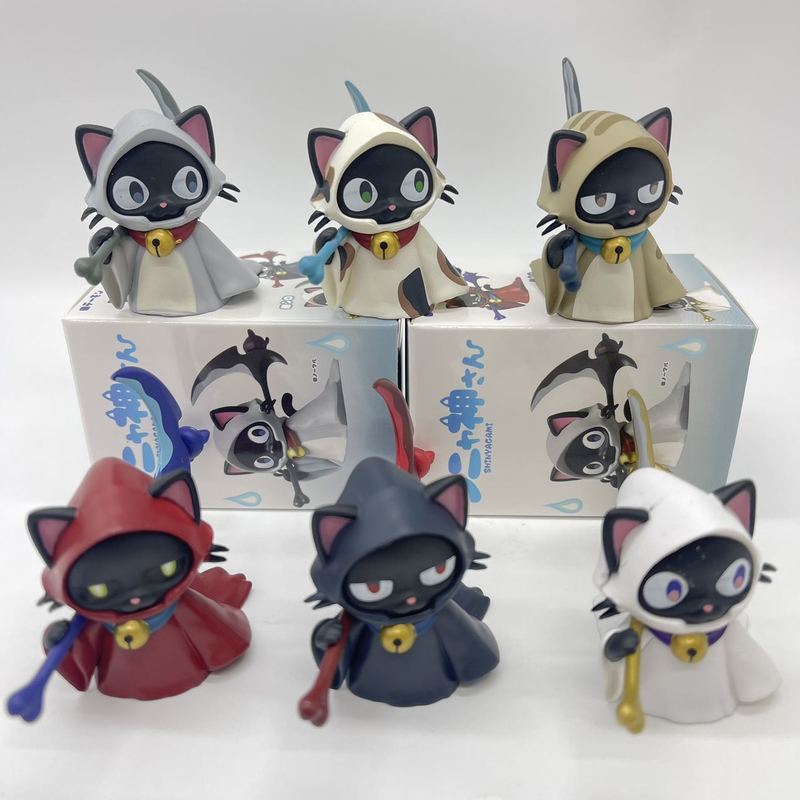 New Product In Stock Cat Blind Box Carrying Death Scythe Cute Figurine Desktop Ornament Birthday Surprise Gift For Girls