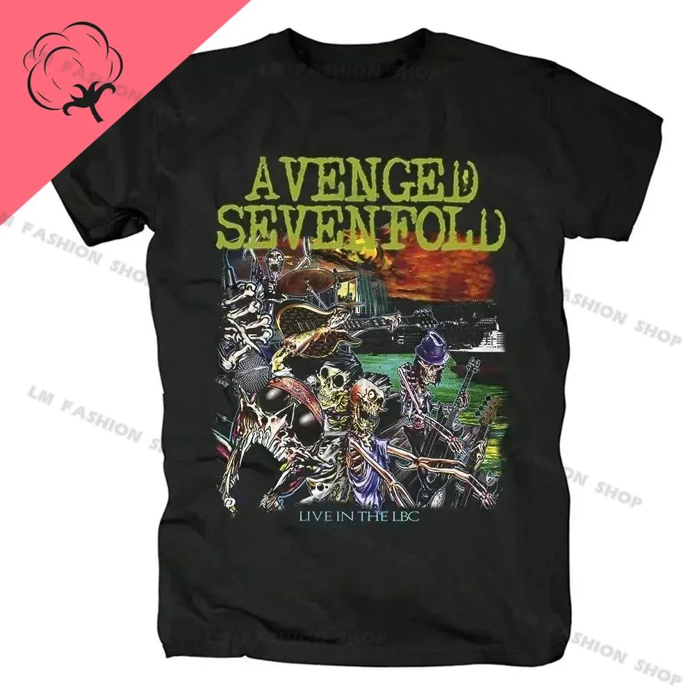 Avenged Sevenfold Metal Rock Grafický Potisk Krátký Rukáv 100% Bavlna Trička Hip Hop Módní Košile Nadměrné Tričko pro Muže Topy